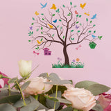 4 Pcs Tree Layered Wall Stencil Templates Reusable PET Decoration Stencil