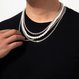 4 Pcs Men's Layered Necklace Set Street Wear