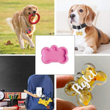4 Pcs Dog Bones Love Heart Keychain Molds DIY Resin Jewelry Pendants