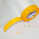 4 Pcs Plastic Dust Sheets 0.55 x 20M -Taped Masking Film Drop Cloths
