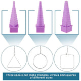4 Pcs Purple Jewelry Making Mandrels & 1Pc Chain Nose Pliers Set