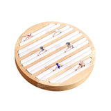 Wooden Rings Display Tray Jewelry Organizer Showcase
