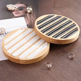 Wooden Rings Display Tray Jewelry Organizer Showcase