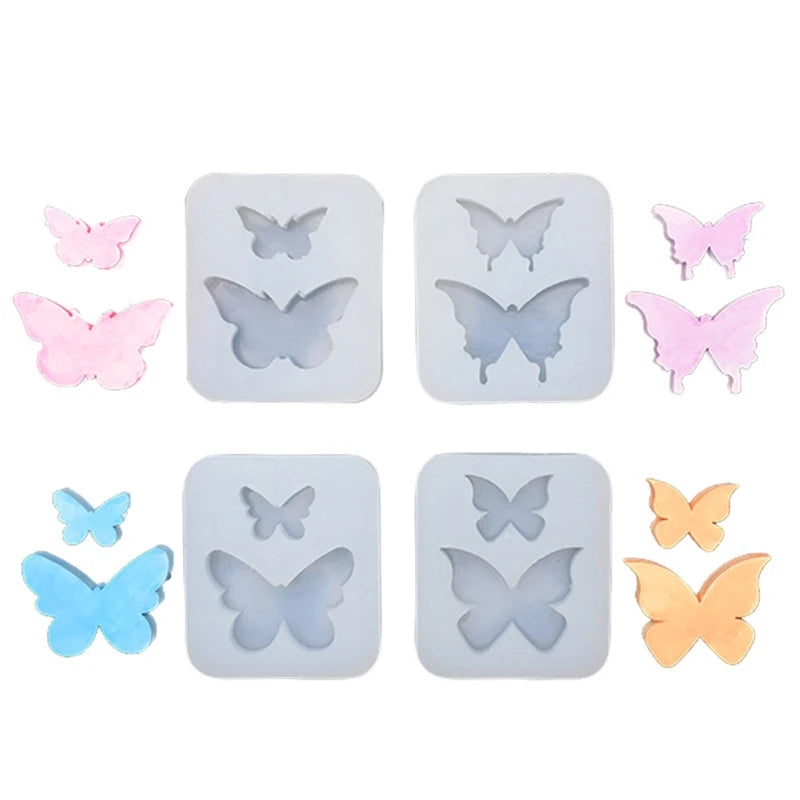 4 Pcs Butterfly Epoxy Resin Mold DIY Crafts Home Decor