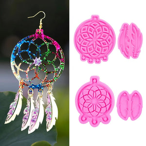 4 Pcs/Set Dream Catcher Resin Mold DIY Crafts Mold