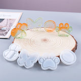 4 Pcs Quicksand Crystal Epoxy Resin Mold Jewelry Pendant Silicone Mould