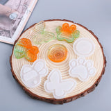 4 Pcs Quicksand Crystal Epoxy Resin Mold Jewelry Pendant Silicone Mould