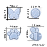 4 Pcs Quicksand Crystal Epoxy Resin Mold Jewelry Pendant Silicone Mould