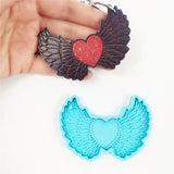 4 Pcs Angel Wings Keychain Epoxy Resin Mold DIY Ornament Pendant Jewelry