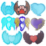 4 Pcs Angel Wings Keychain Epoxy Resin Mold DIY Ornament Pendant Jewelry