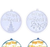 4 Pcs Silicone Keychain Resin Casting Mold Christmas Tree Hanging Jewelry