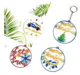 4 Pcs Silicone Keychain Resin Casting Mold Christmas Tree Hanging Jewelry