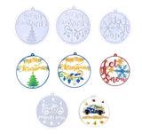 4 Pcs Silicone Keychain Resin Casting Mold Christmas Tree Hanging Jewelry