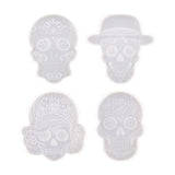 4 Pcs Skull Coaster Epoxy Resin Mold DIY Crafts Home Decor