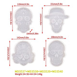 4 Pcs Skull Coaster Epoxy Resin Mold DIY Crafts Home Decor
