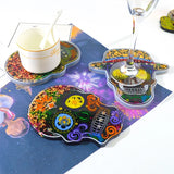 4 Pcs Skull Coaster Epoxy Resin Mold DIY Crafts Home Decor