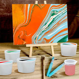 4 Pcs Silicone Split Cup & 1 Pcs Measuring Cup Set for Paint Pouring