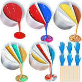 4 Pcs Silicone Split Cup & 1 Pcs Measuring Cup Set for Paint Pouring