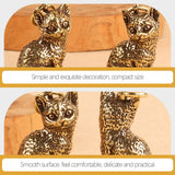 Brass Cat Charms Pendant Keychain Set Retro Animal Decor Craft