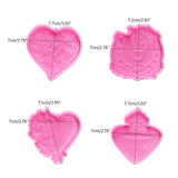 4 Pcs Silicone Mold with Different Patterns for Keychain Keyring Pendant