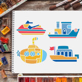 4 Pcs Vehicles Stencil for Painting Baby Toy Reusable DIY Art and Craft Stencils