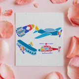 4 Pcs Vehicles Stencil for Painting Baby Toy Reusable DIY Art and Craft Stencils
