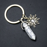 4 Pcs Vintage Keychain Fob with Moon Charm Couple Ring Keychains