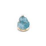 4 Pcs Water Drop Shape Crystal Stone Pendants for Jewelry Making