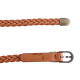 4 Pcs Women Thin Braided Waist Belts, Adjustable Skinny PU Leather