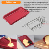 4 Pcs Woodworking Brush Tool Set Soft Silicone Glue Tray Scraper DIY Crafts