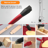 4 Pcs Woodworking Brush Tool Set Soft Silicone Glue Tray Scraper DIY Crafts