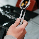 4 Pcs Rubber Tip Tweezers Set 12/15cm Craft Lab Industrial Hobby Pliers Jewelry