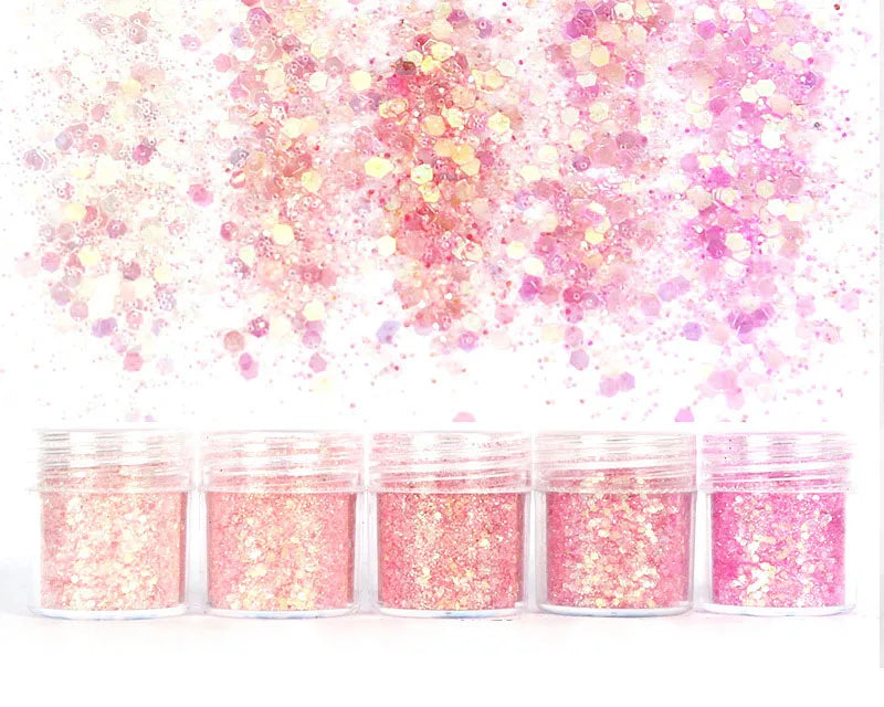 4 Pcs Gradient Glitter UV Resin Craft DIY Jewelry Mak
