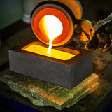 4 Piece 1 KG Graphite Ingot Mould Casting Crucible for Silver Melting