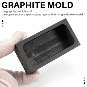 1 KG Graphite Ingot Mould Casting Crucible Silver Melting Refining