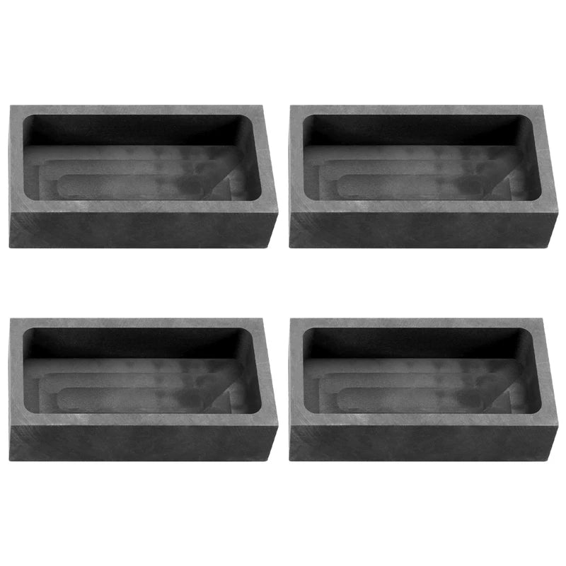 4 Piece 1 KG Graphite Ingot Mould Casting Crucible for Silver Melting