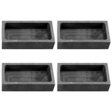 4 Piece 1 KG Graphite Ingot Mould Casting Crucible for Silver Melting