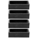 4 Piece 1 KG Graphite Ingot Mould Casting Crucible Silver Melting Refining