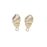 4 Pcs 14k Copper Clad Shell Conch Earrings DIY Materials