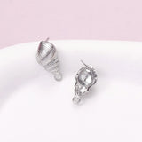 4 Pcs 14k Copper Clad Shell Conch Earrings DIY Materials