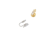 Copper Plated Zircon Clip Earrings with Lifting Lug - DIY Jewelry Accessory