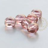 4 Czech Fire Polish Tri-Cut Beads 6mm