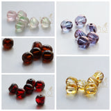 4 Czech Fire Polish Tri-Cut Beads 6mm