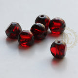 4 Czech Fire Polish Tri-Cut Beads 6mm