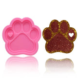 Dog Paw Silicone Moulds with Keyrings Epoxy Resin Mold DIY Crafts Mold