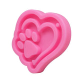 Dog Paw Silicone Moulds with Keyrings Epoxy Resin Mold DIY Crafts Mold