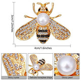 4 Honey Bee Brooch Pins Faux Pearl Gift Birthday Party