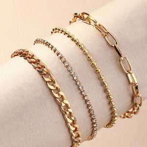 Kpop Chain Bracelet Cuban Link Anklet Foot Jewelry For Women