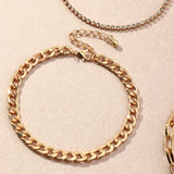 Kpop Chain Bracelet Cuban Link Anklet Foot Jewelry For Women