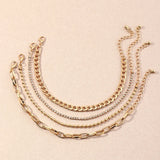 Kpop Chain Bracelet Cuban Link Anklet Foot Jewelry For Women